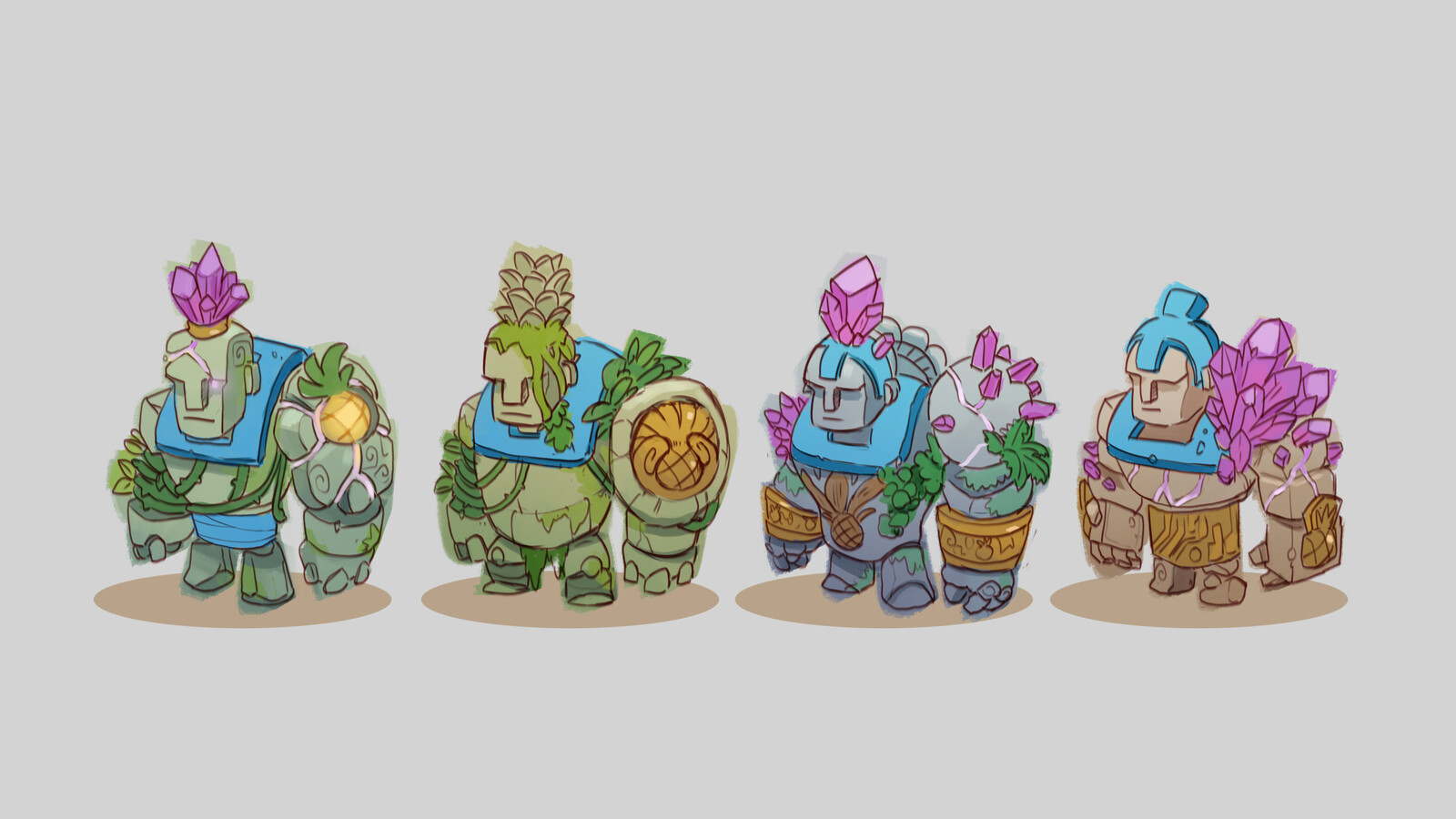 Pineapple Golem concepts