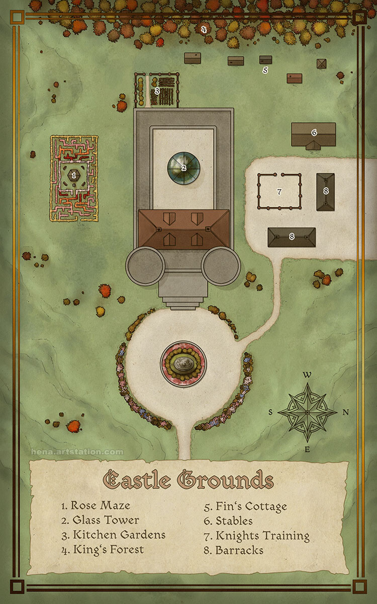 Map Art: Castle Grounds