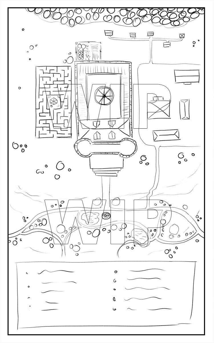 First sketch based on the author's draft and description