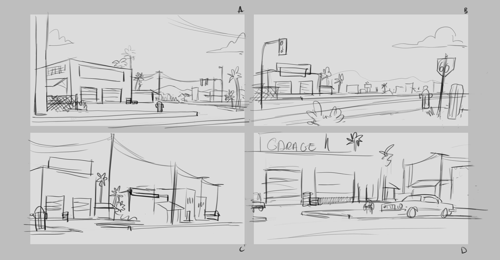 Initial layout sketches