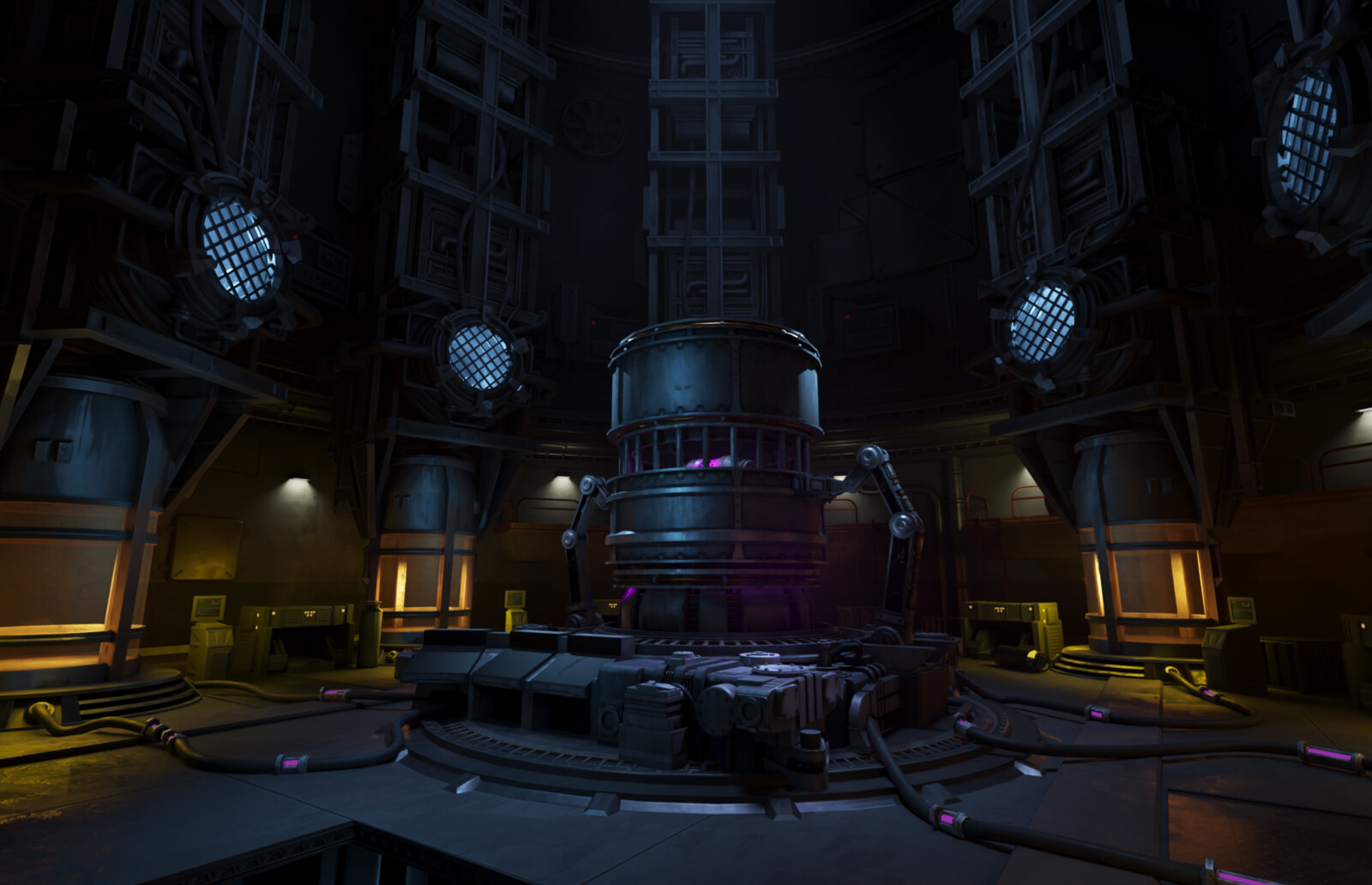 The bunker in its powered on stage.