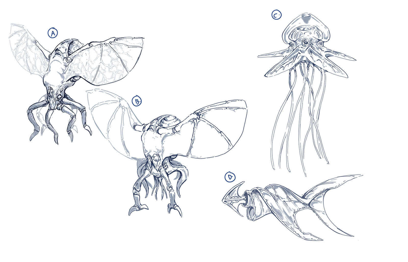 Early concept sketches