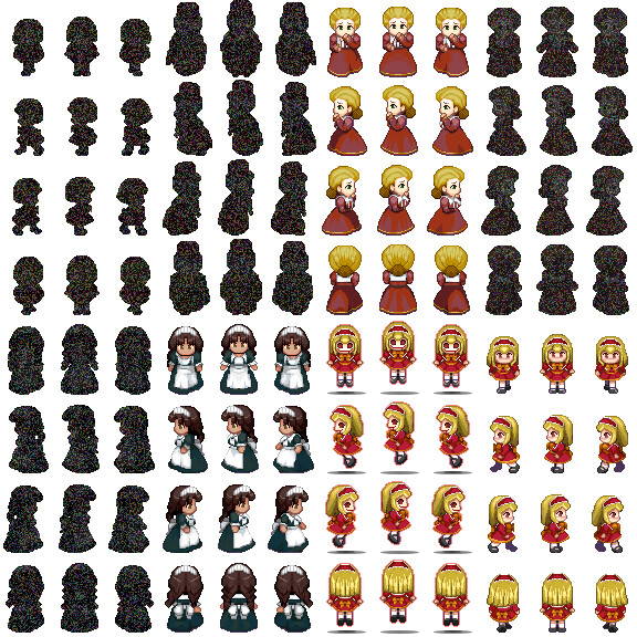 NPC sprite sheet for Lucia's Chapter One.