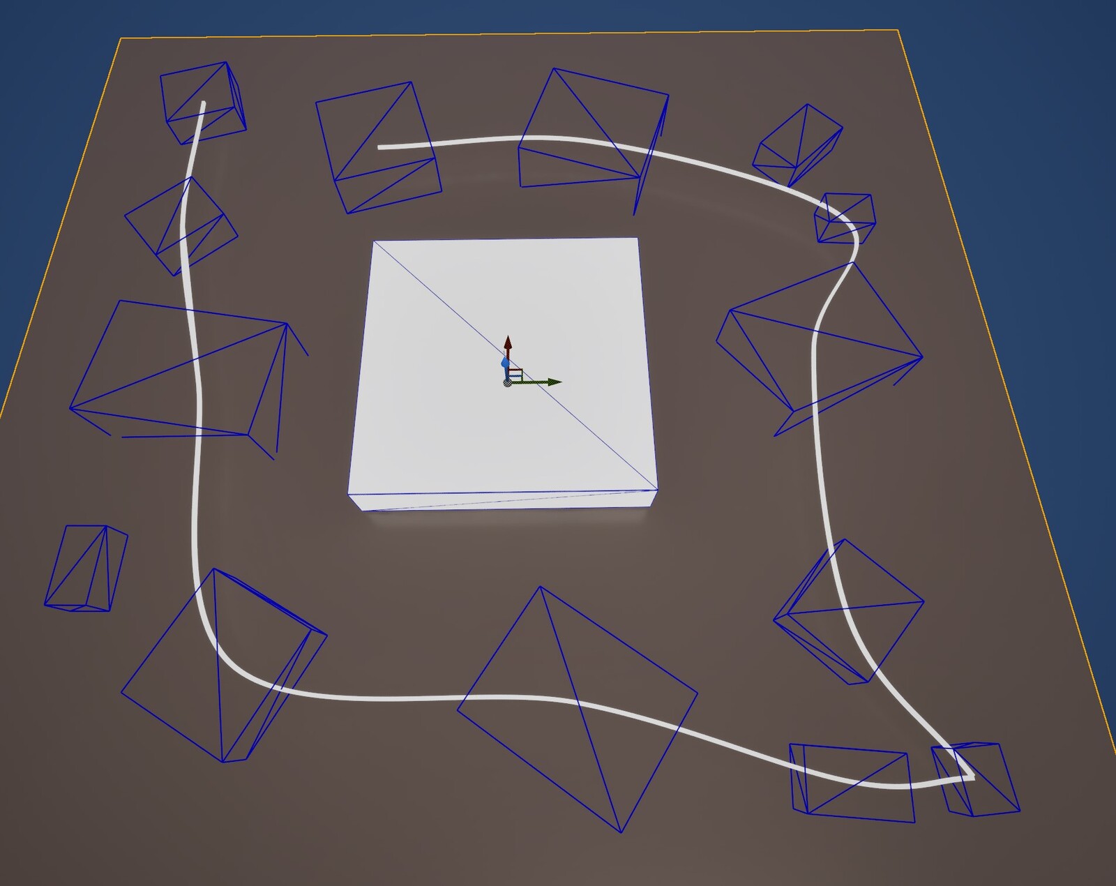The first next-gen prototype made using Unreal PCG framework. This version implemented the large, central corridor (white box) that connects each floor.