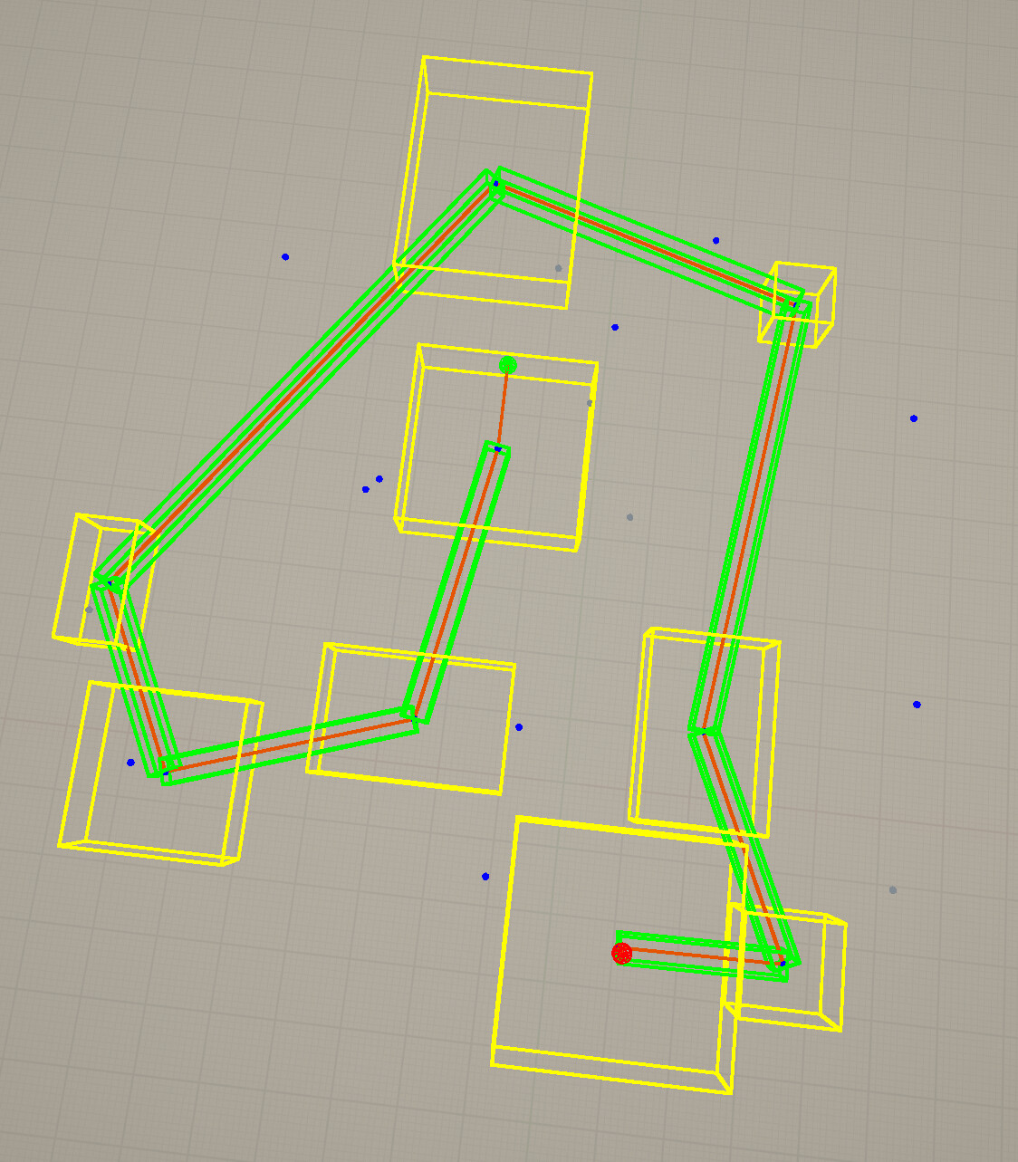 First test implementing corridor debug shapes