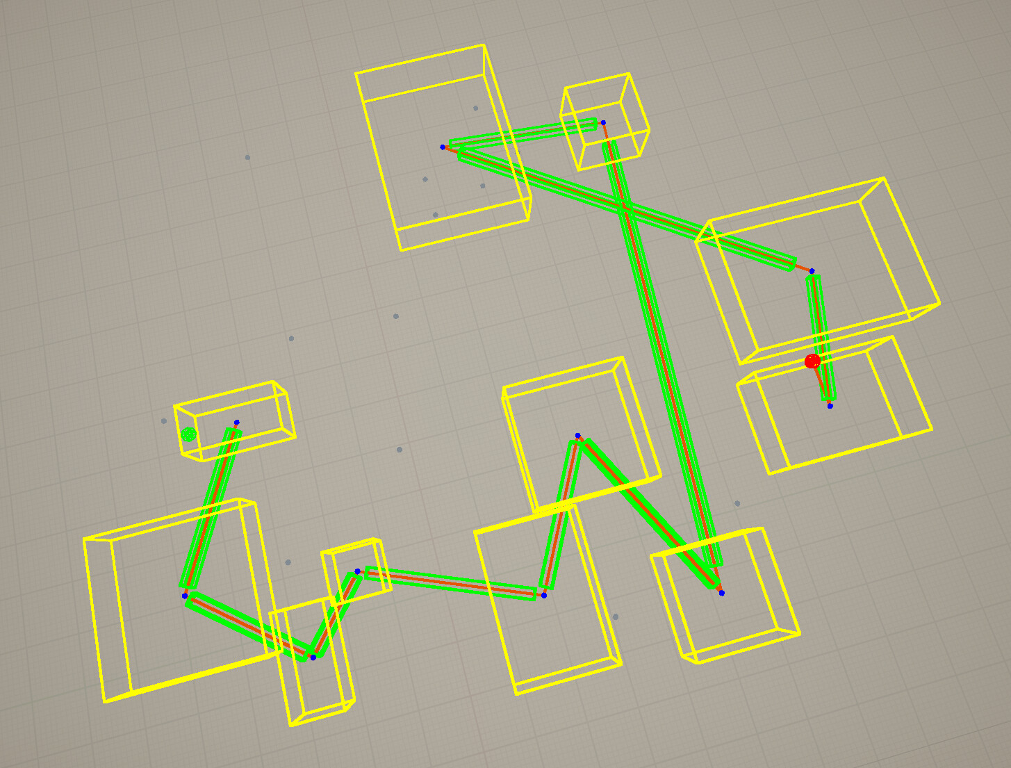 The system was robust, but pathing was not always ideal and it was a very rigid system giving pretty random and uninteresting results.