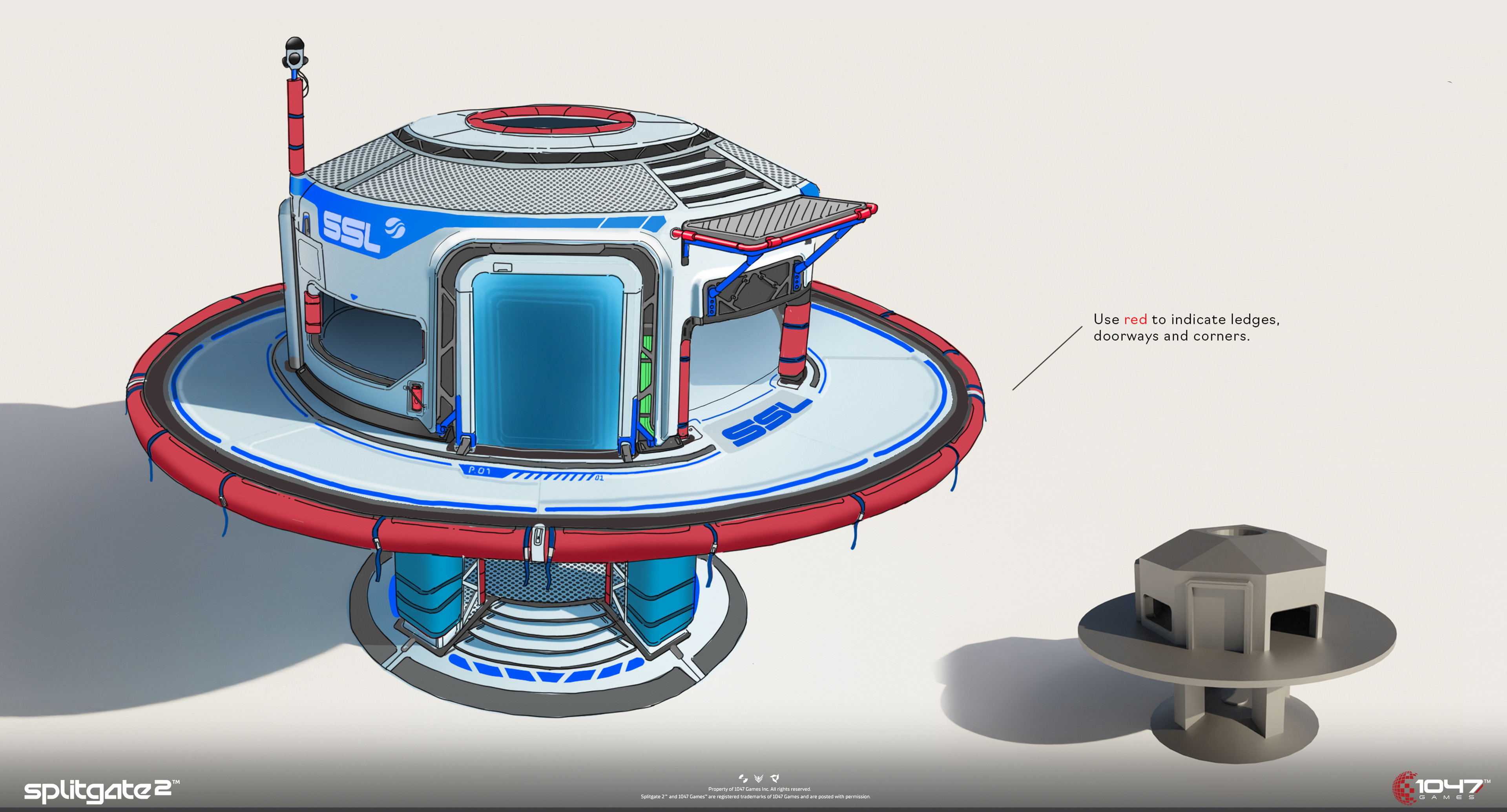 SSL Portal prefab concepts. Extra props to Samuele Budai who pushed this a lot and made it a lot better for the game ready version.