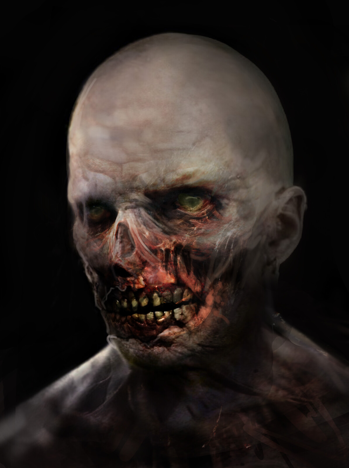 Zombie head sketches
