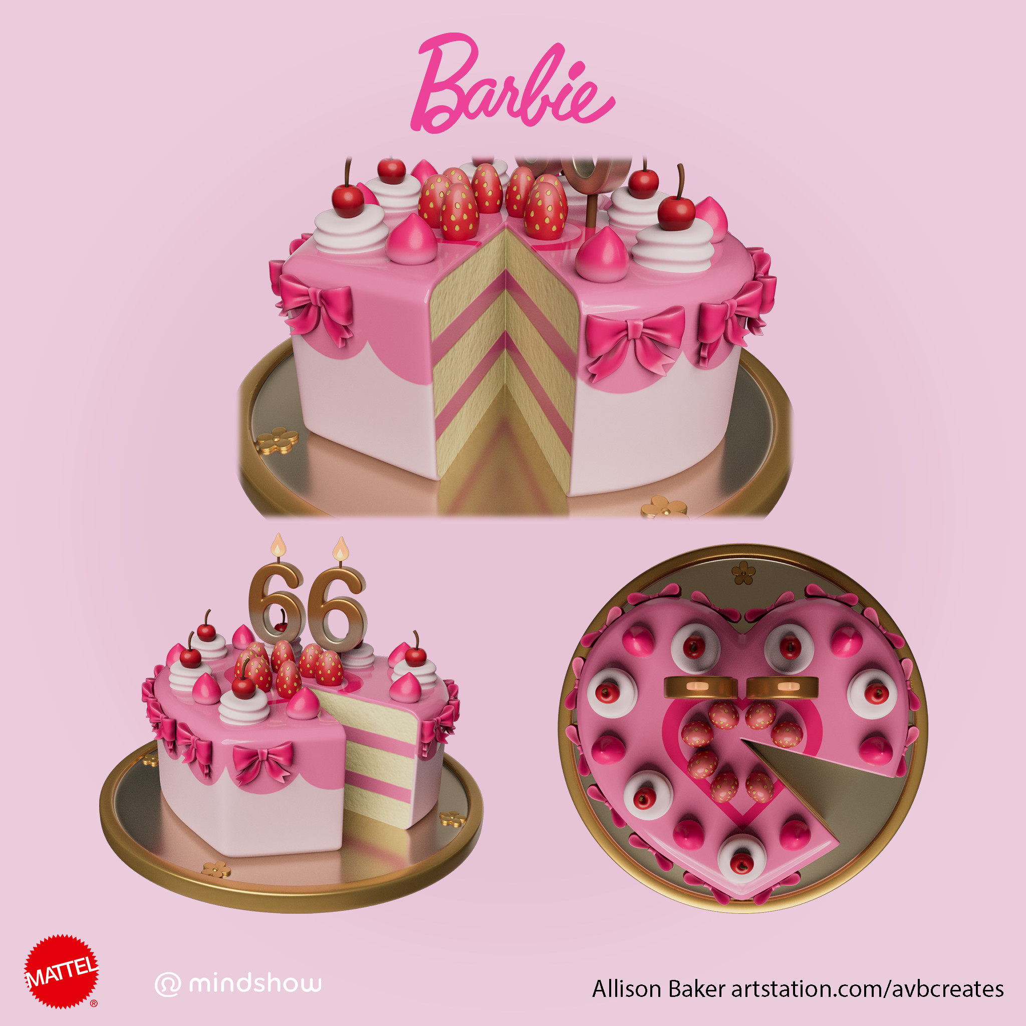 Sliced cake variant.