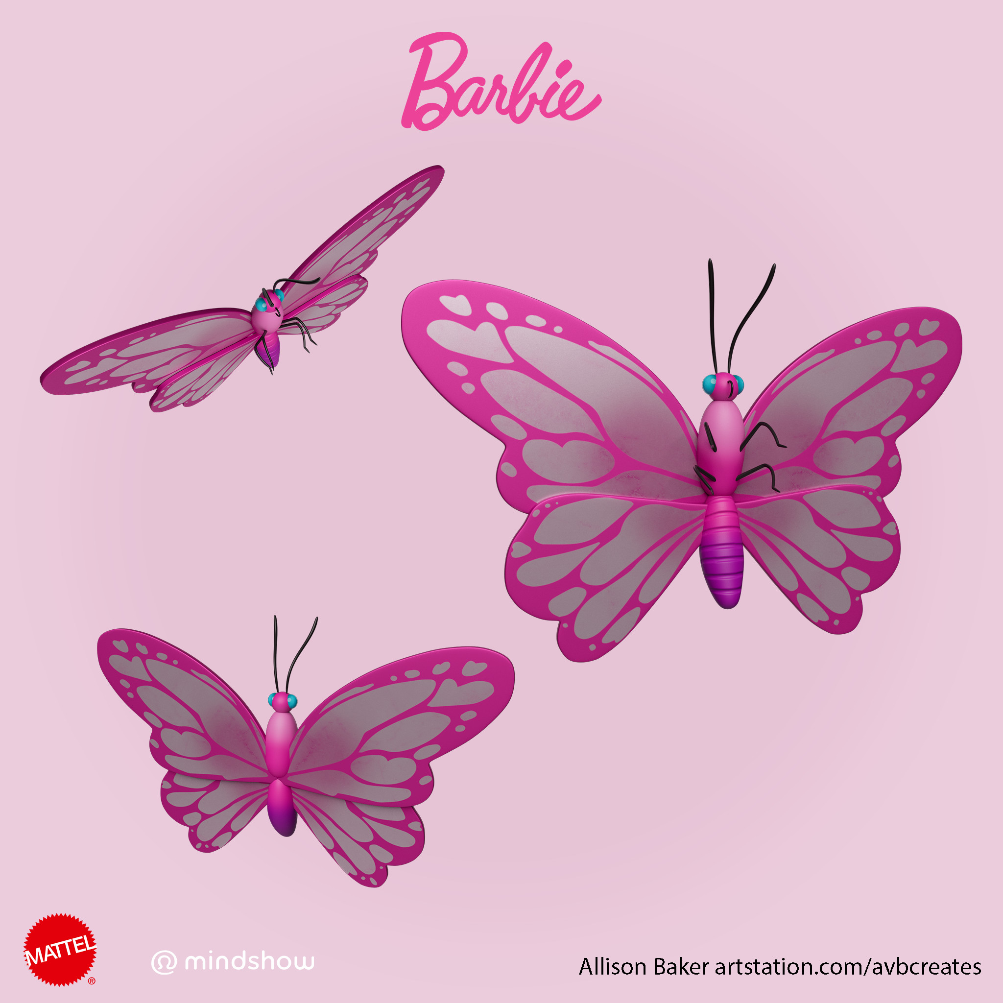 Malibu in butterfly form. Model and lookdev by me.
