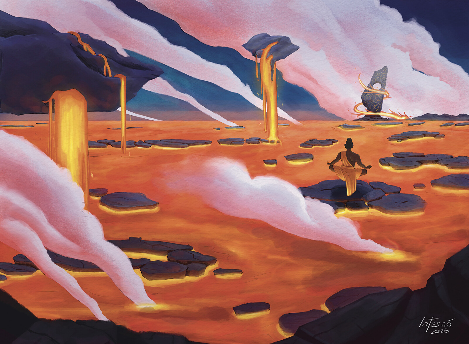 Final
Added a monk meditating while looking at the monolith to improve the story.