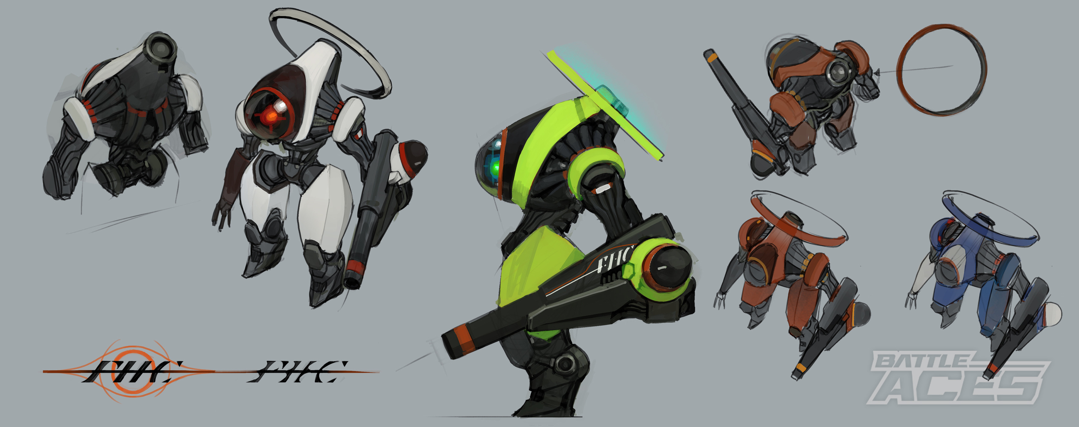 The first Blink unit, later renamed the Blink Hunter. We eventually replaced the arm cannon with shoulder mounted missiles to separate the two core Blinkers more.
