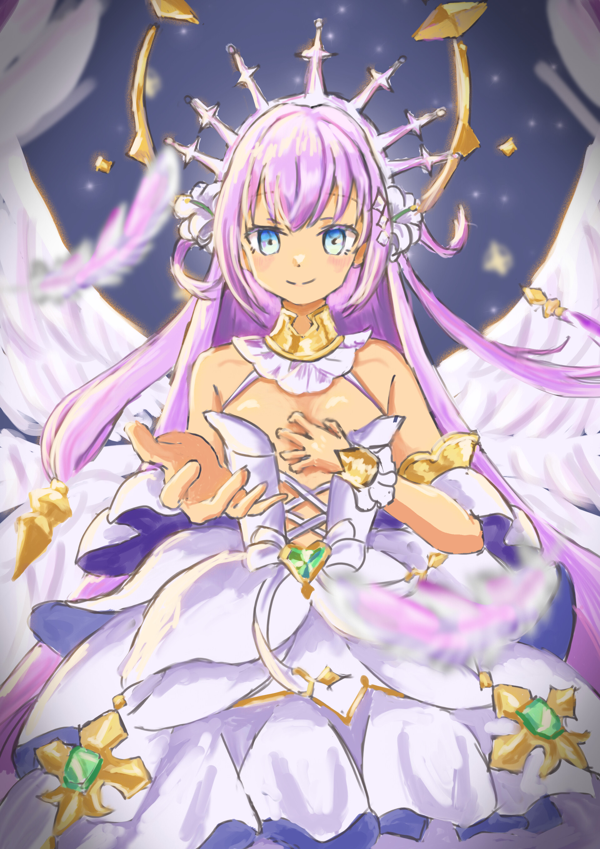 maimaiでらっくす オリジナルデスクマット 百合咲ミカ　ホワイトプリンセス maimaiでらっくす オリジナルデスクマット 百合咲ミカ ホワイト