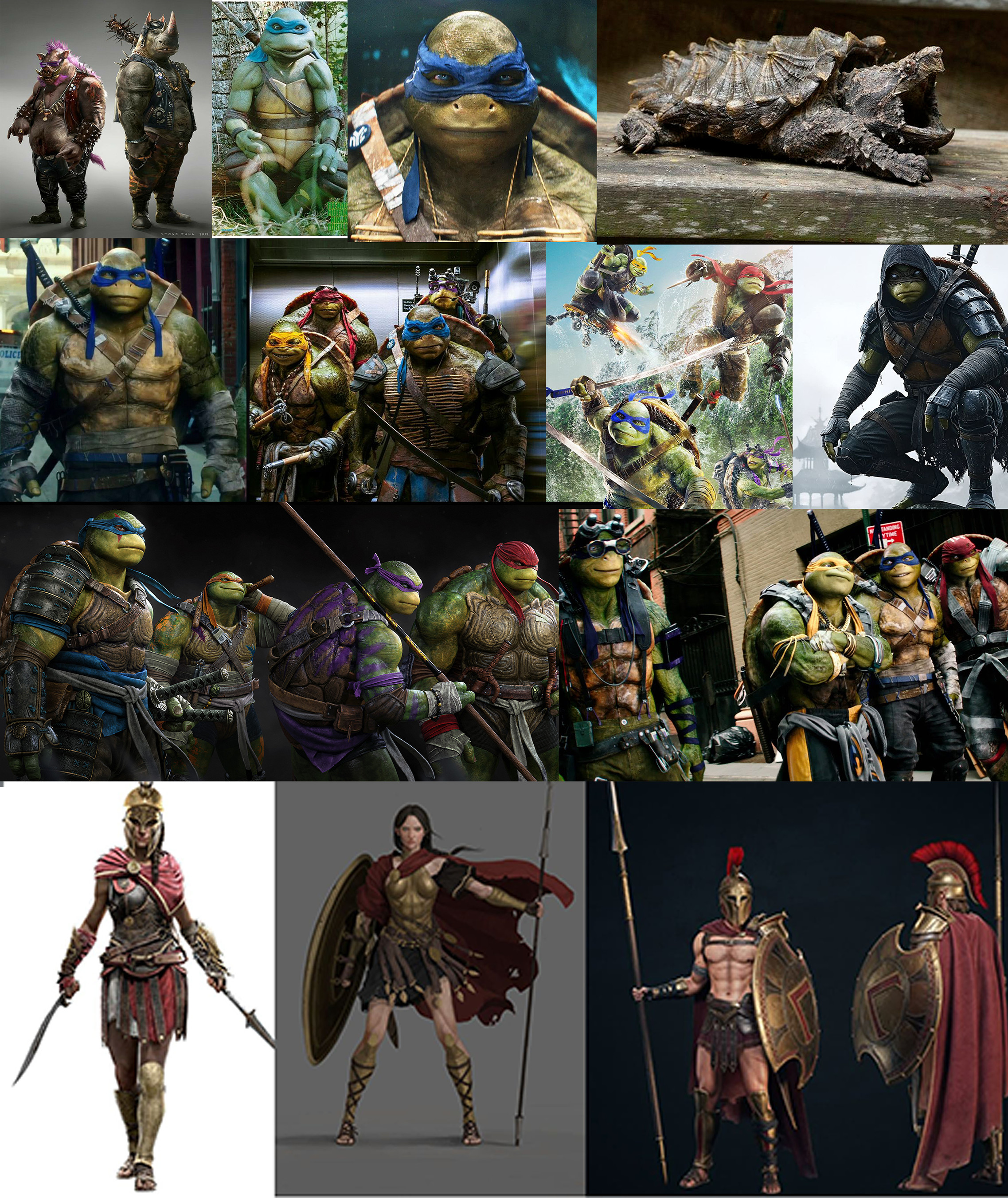live action TMNT inspiration board 