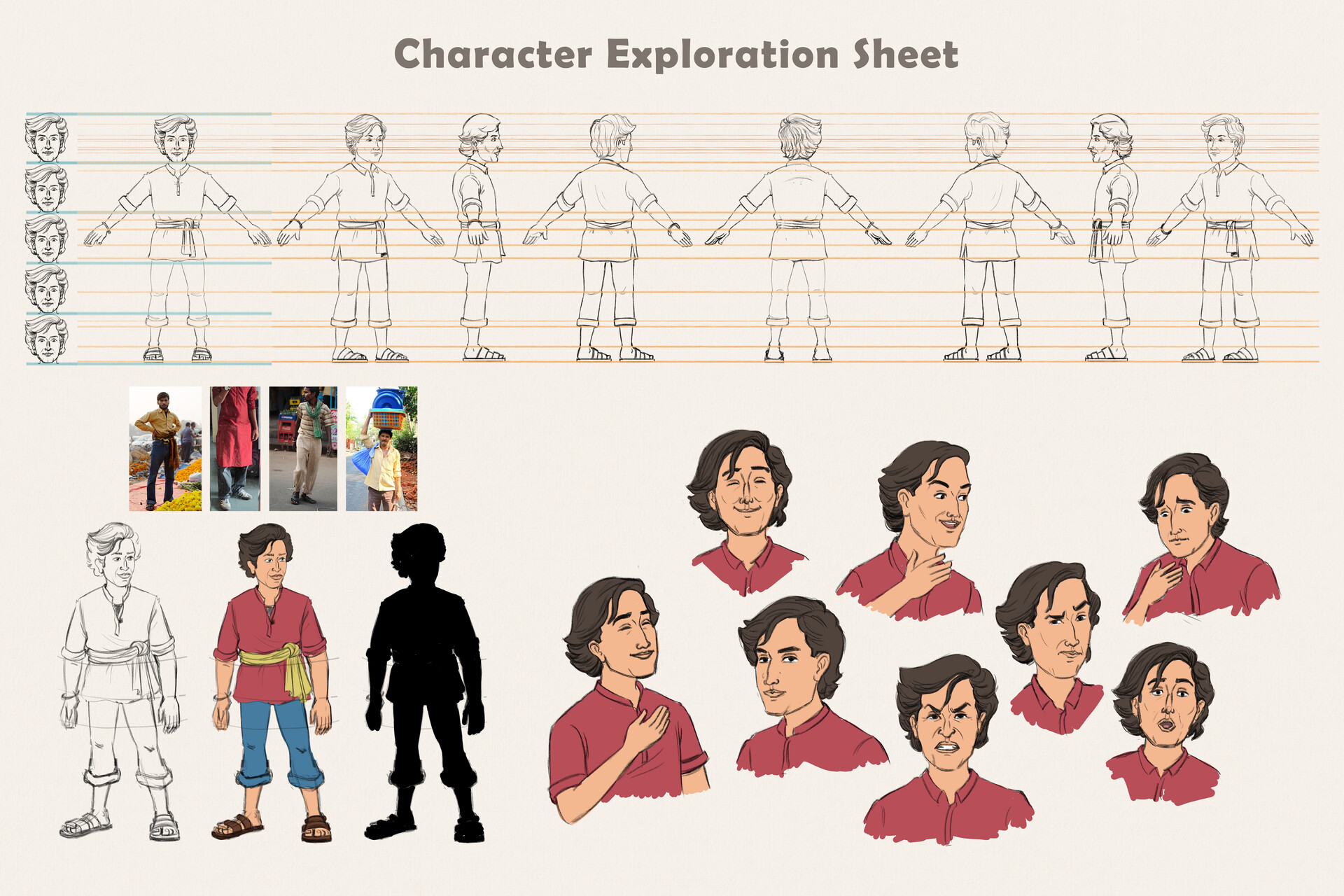ArtStation - Character Design Development _ Exploration Sheet