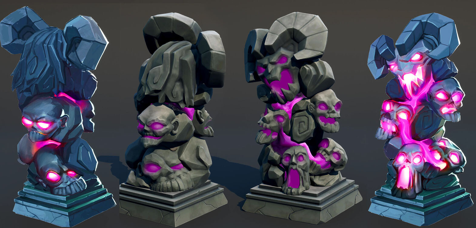 Model with Emissive next to Concept image (created by Christopher Brown)