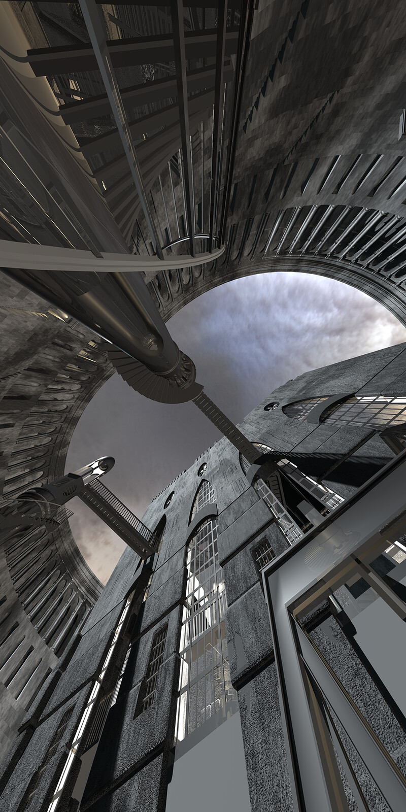 The APES set seen from below