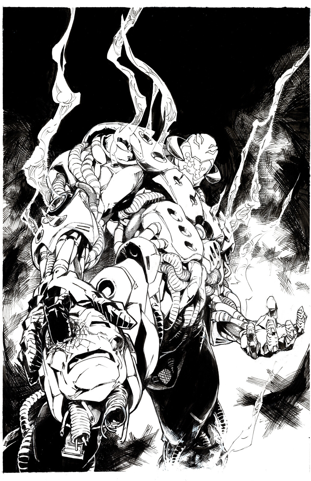 West Coast Avengers issue 10 variant cover - inked line art *original art available*