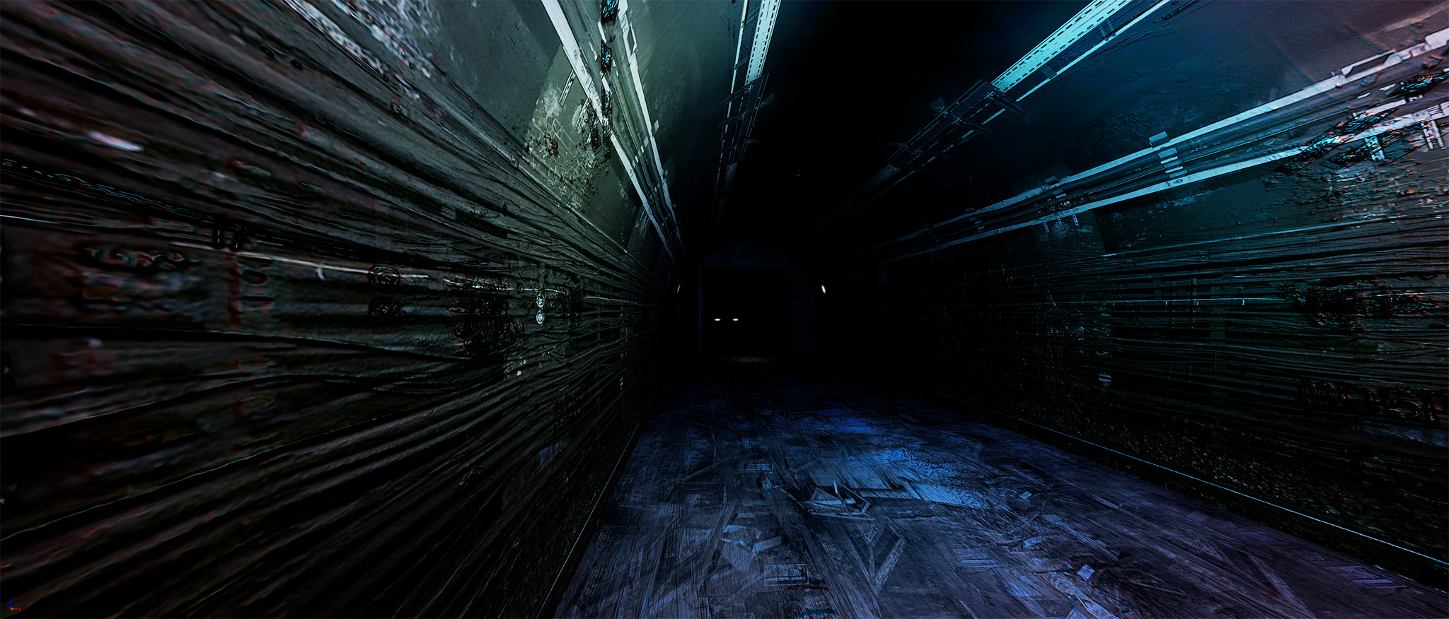 A section of tunnel based on observation of a real world NATO underground complex north of Naples, Italy