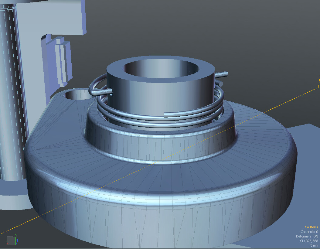 Procedural modelling of D-ring pin for Lift Arm installation illustration
