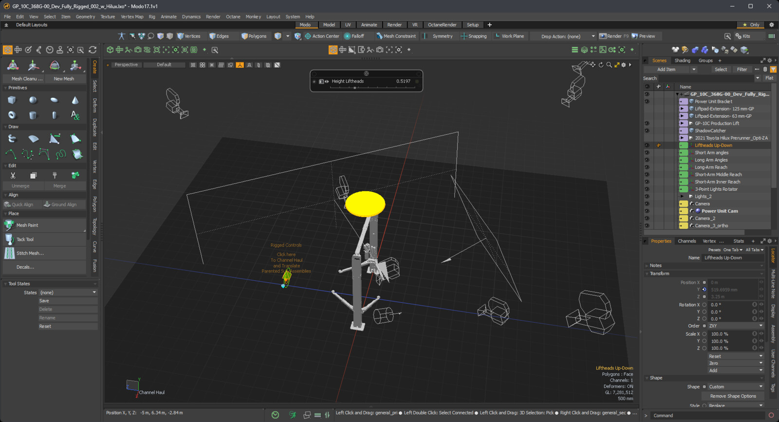 Back-of-house screengrab of Schematic Node Graph of rigging - what I call "rigging sausages" captured as meta-documentation of the process.