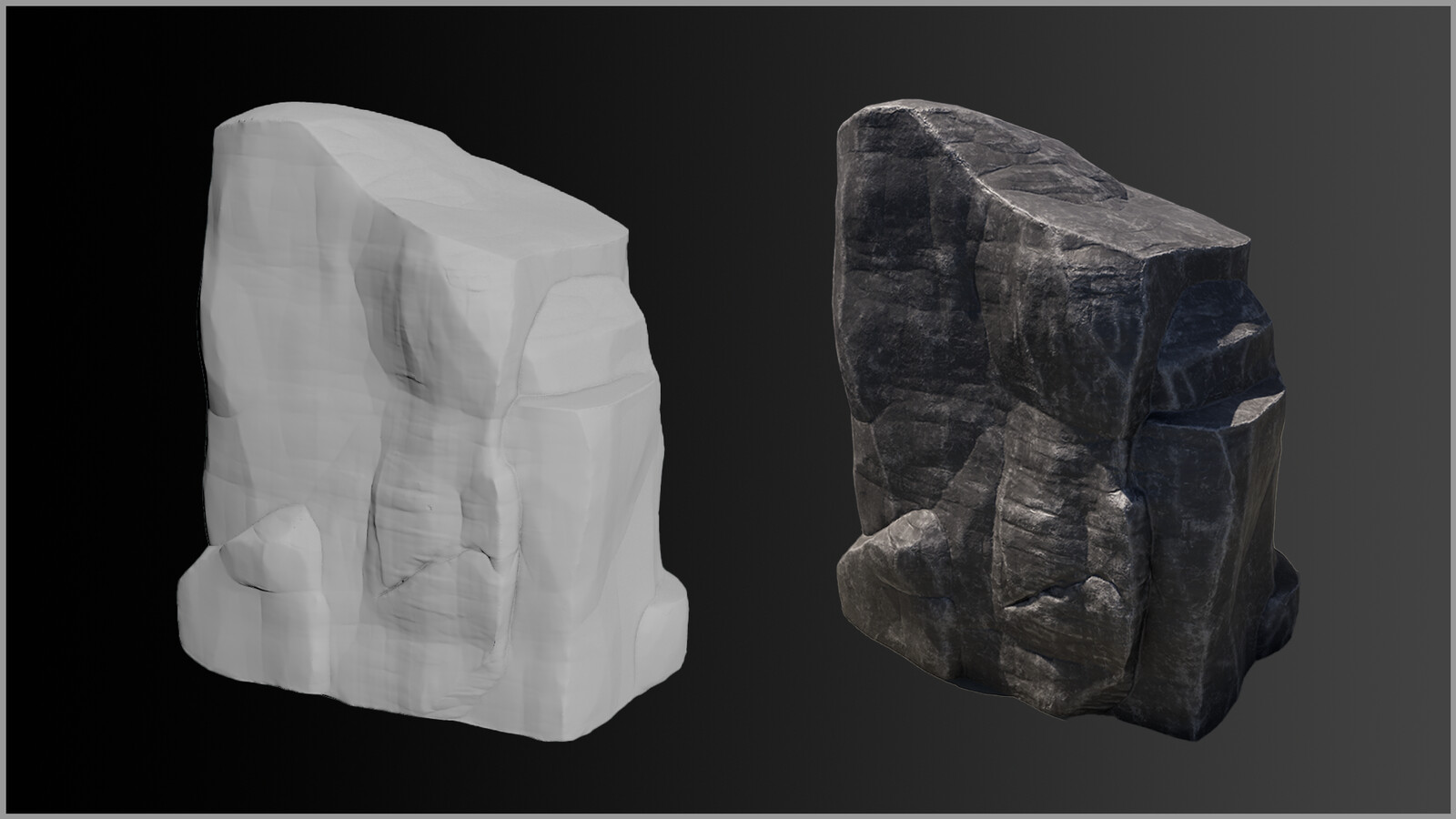 Showcase of a rock in Houdini as well as with a quick texture in Unreal Engine