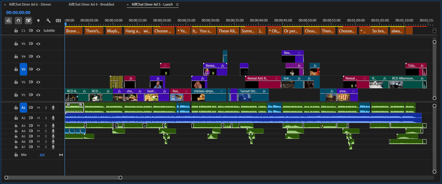 Premiere Sequence for Lunch Ad