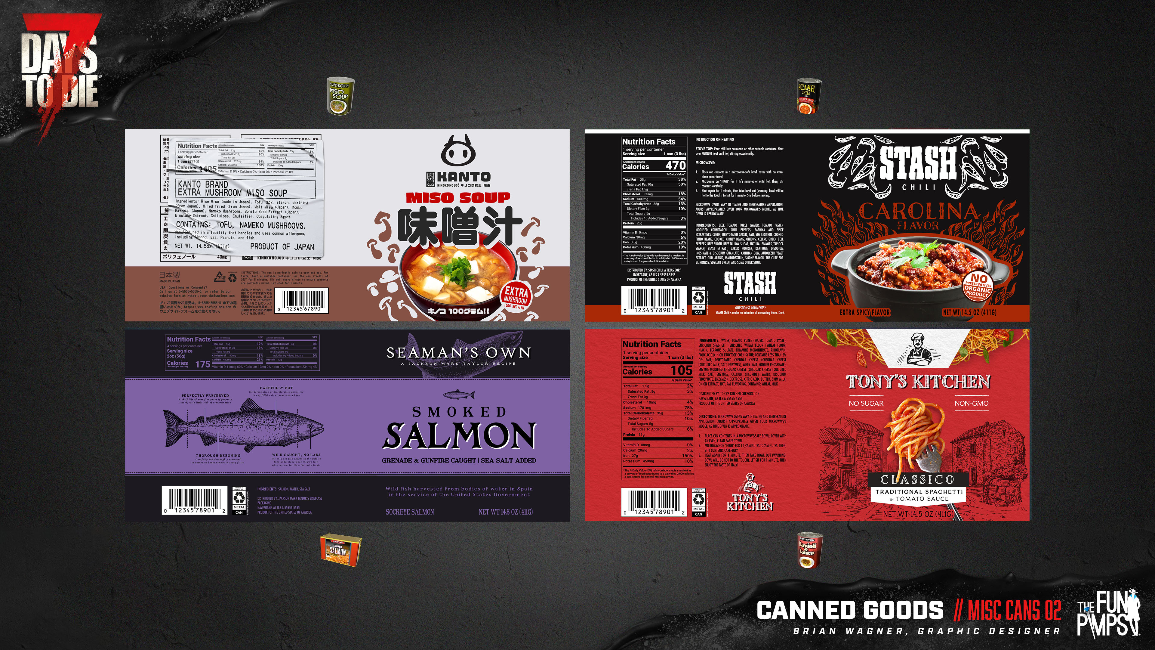 I'm particularly proud of the Kanto Miso Soup, which I tried to match an imported product with a hastily applied translation sticker.