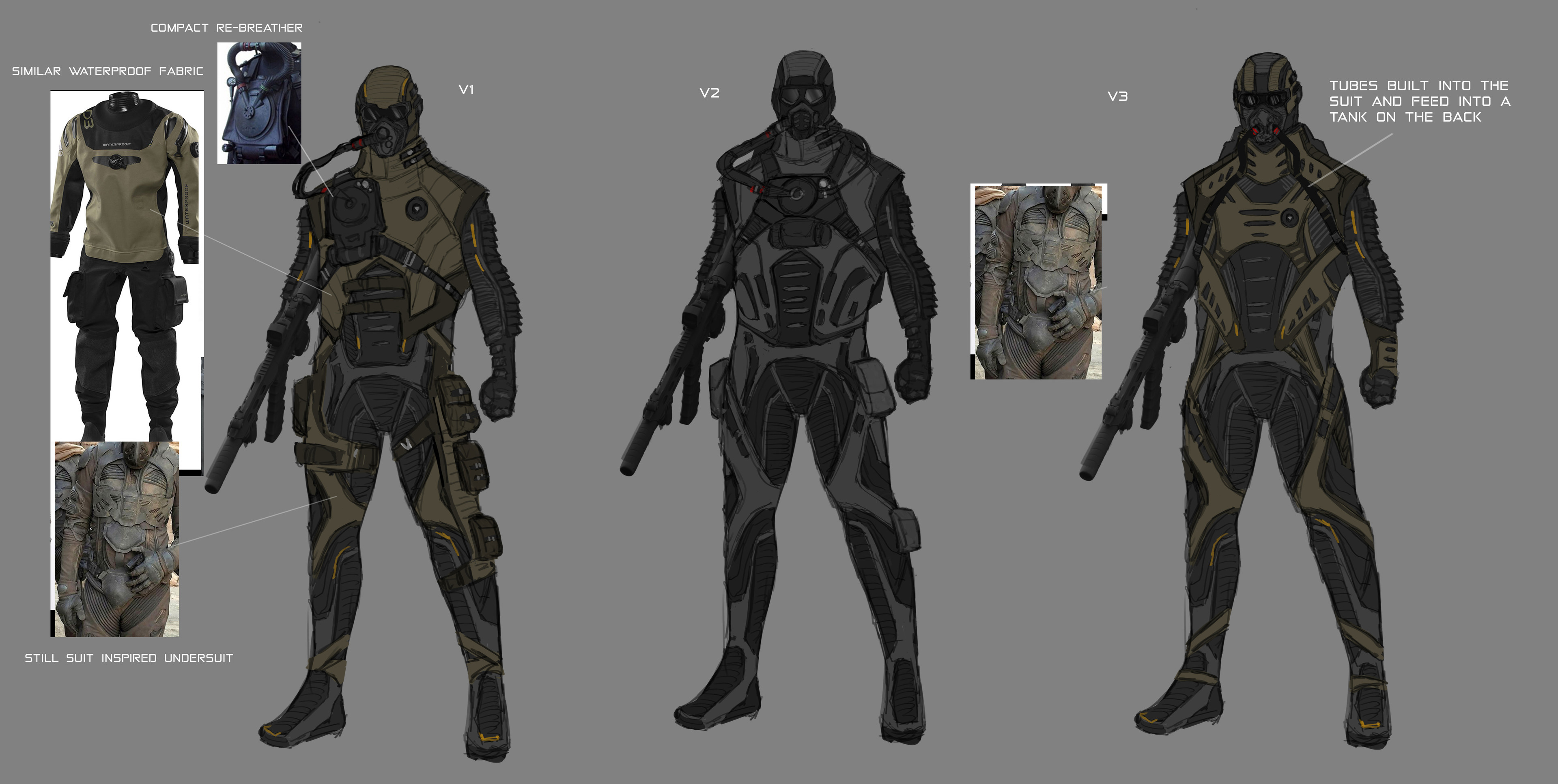 Development sketches after AD feedback