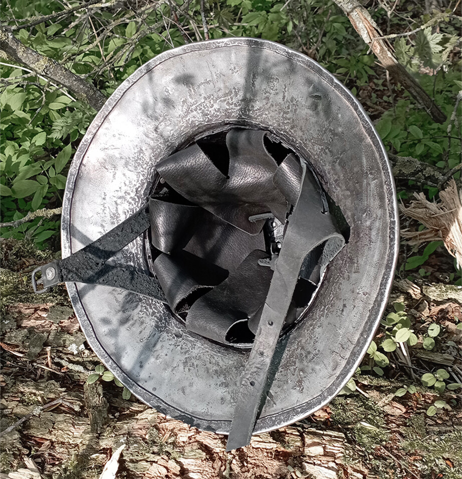 Kettle hat forged myself (inside)