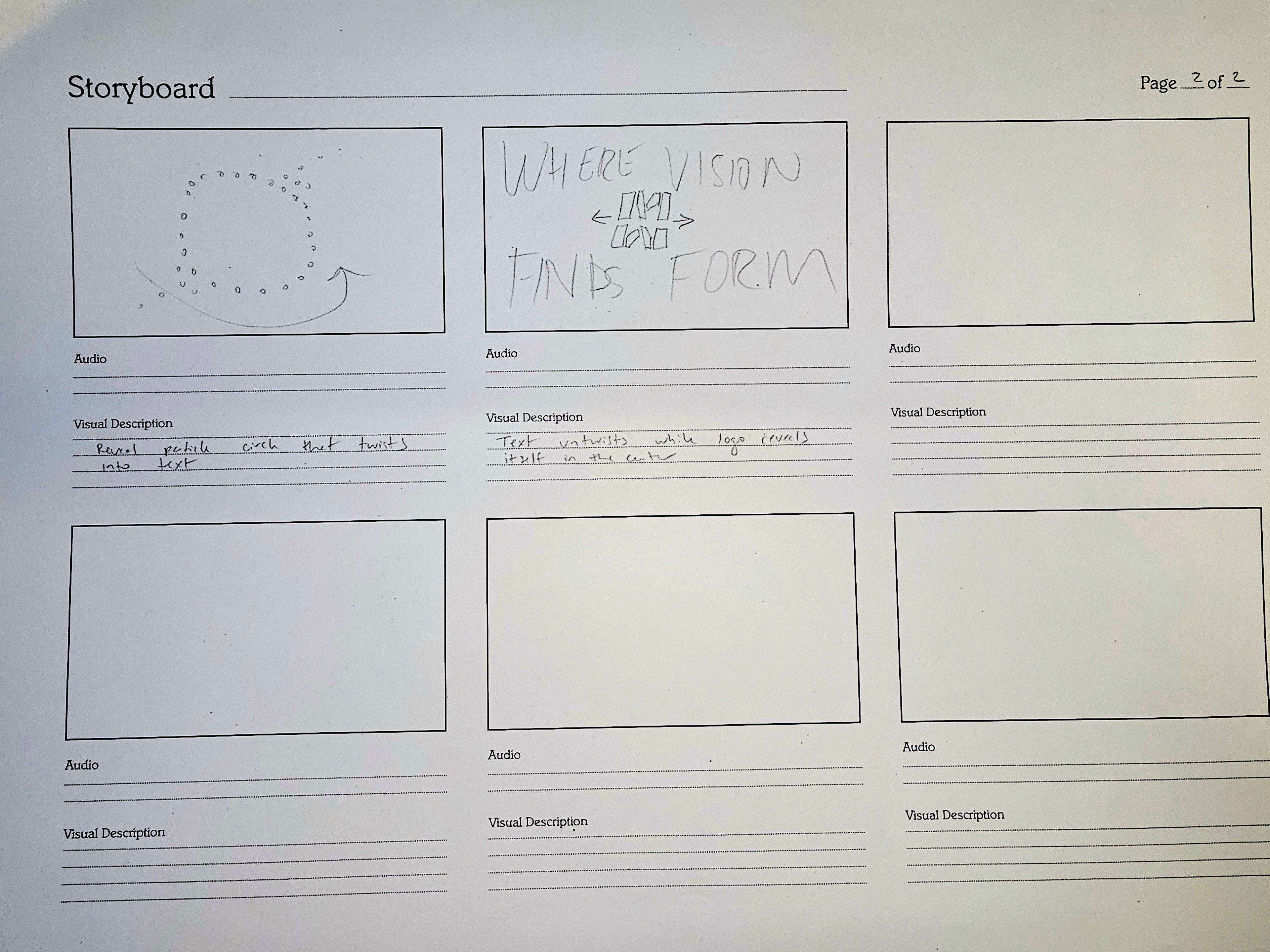 Initial storyboarding
