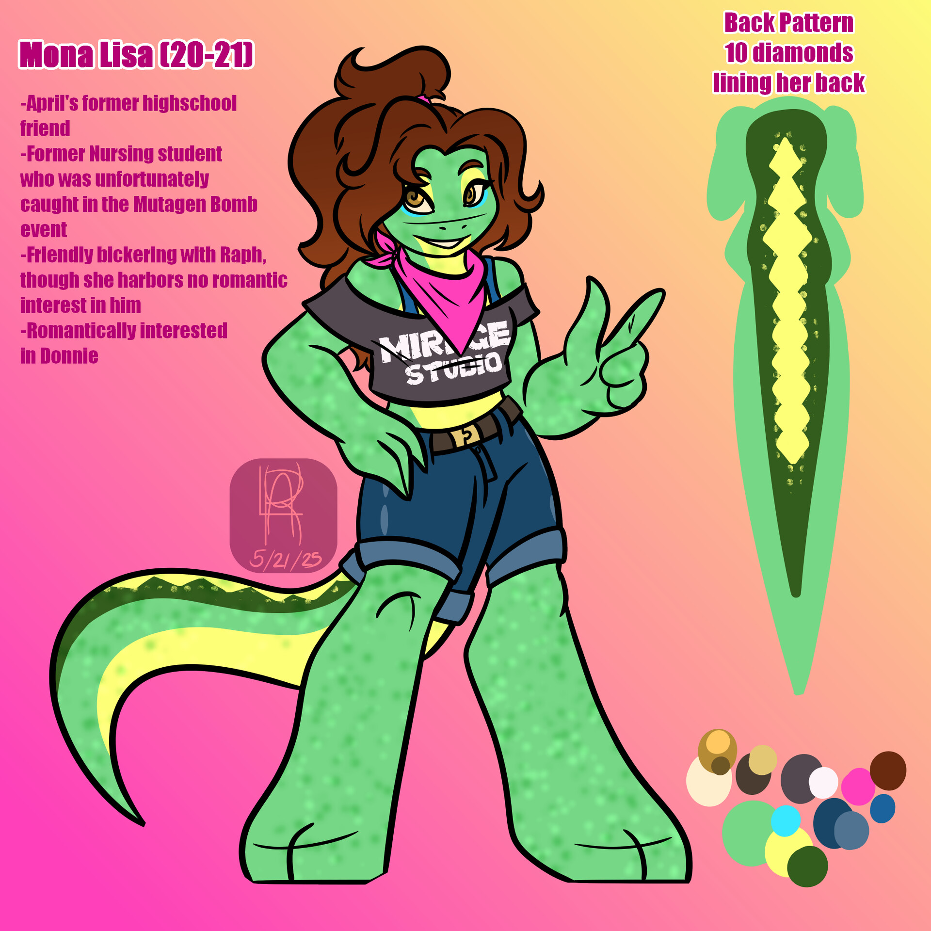 ArtStation - TMNT 2012 AU Mona Lisa, image size:1920x1920