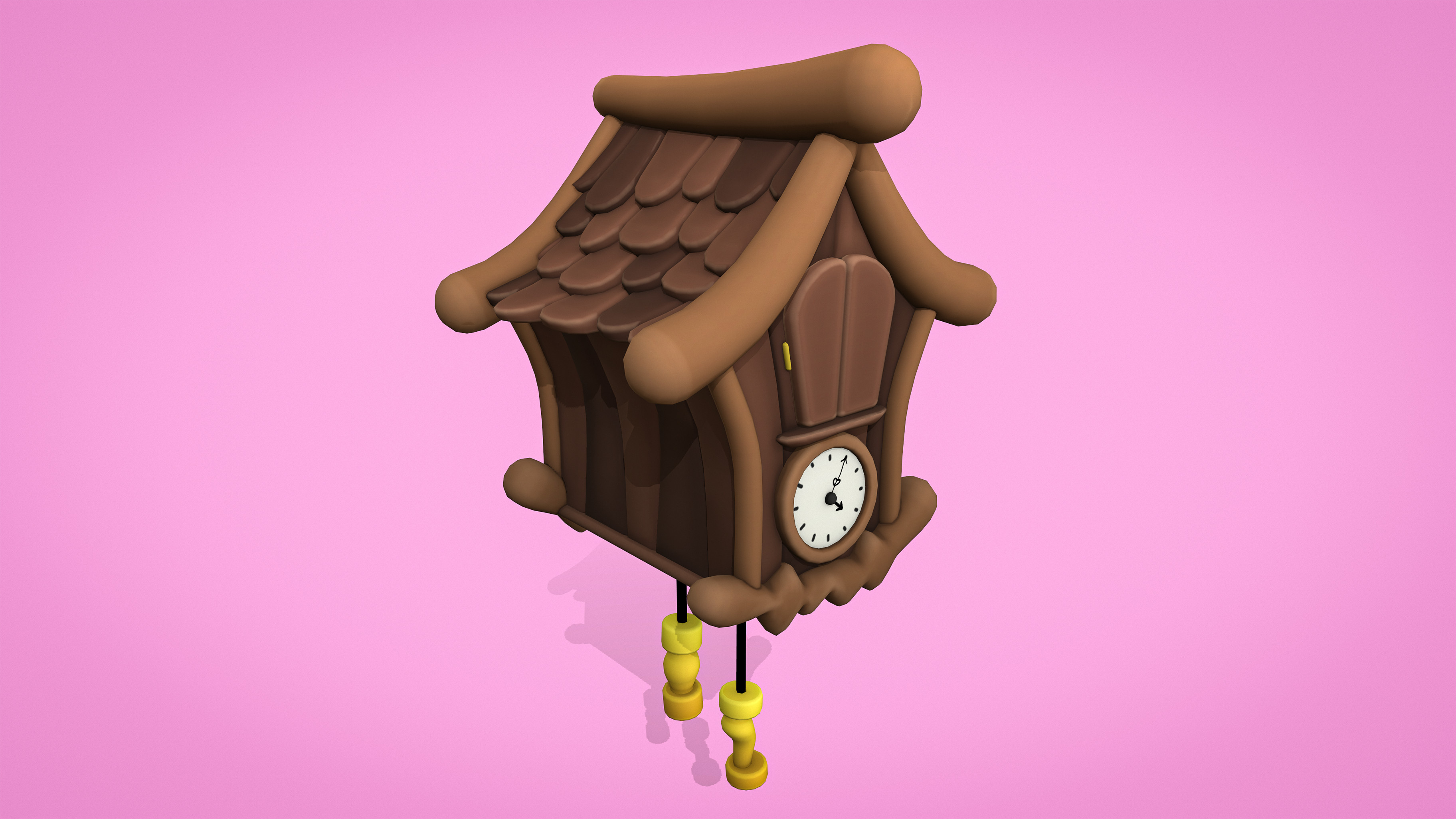 Cuckoo Clock Model and Texture. Pivots set up for translation animations.