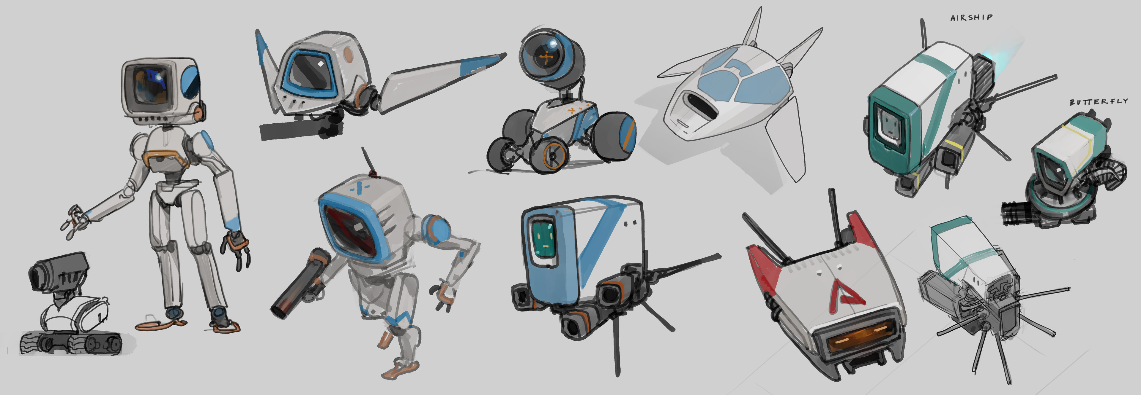 Retro mode! The first few exploratory sketches for what would become North Performance.