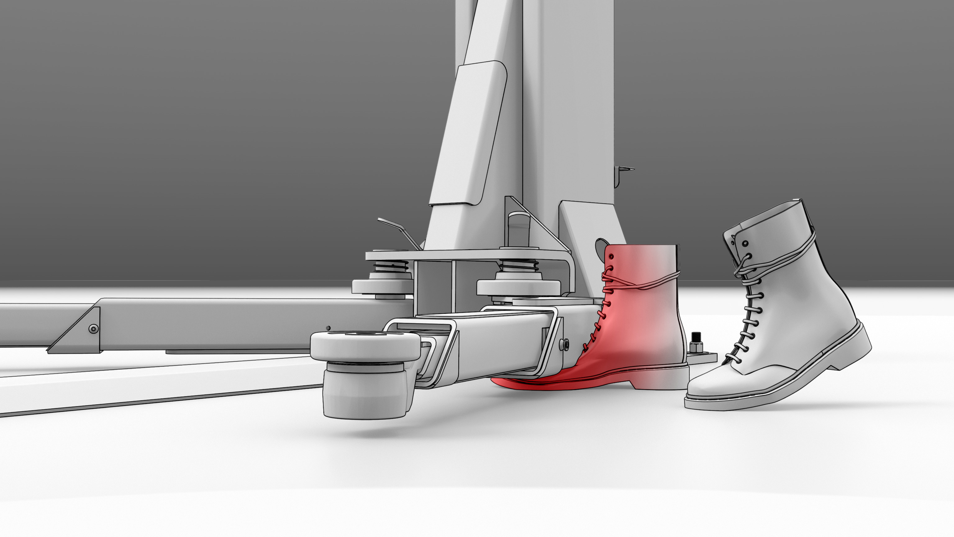 In this case, this model is extensively rigged, and all the highlights are happening in my purpose-built bespoke Technical Illustration shader / material, as is the highlight geometry.
