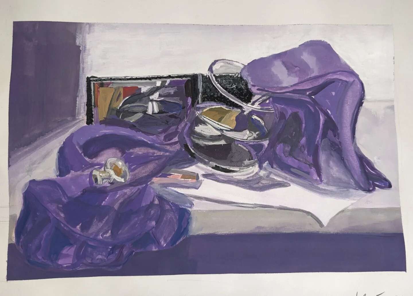 Material Study- Cloth and reflective objects