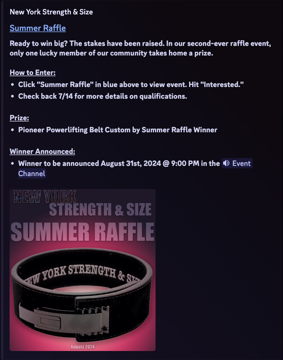 Second Raffle Announcement – Example With Graphic Designed by Me