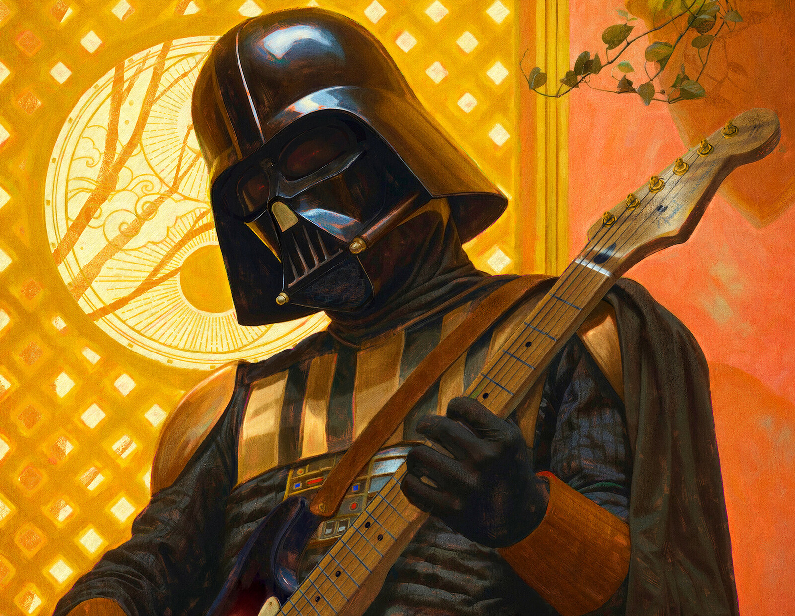 Darth Vader playing the Guitar - Close-Up