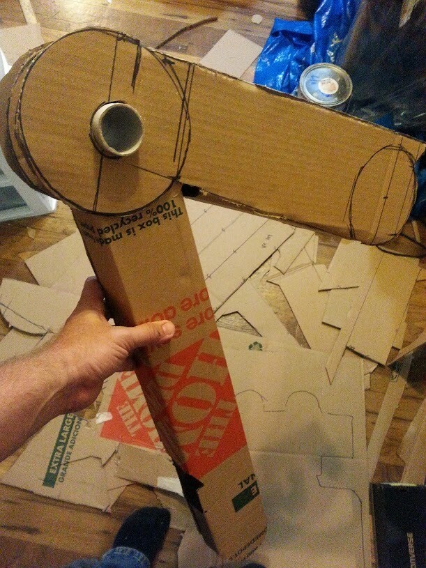 Star Wars AT-ST costume made out of cardboard. By Dale Jackson | StratoArt.com