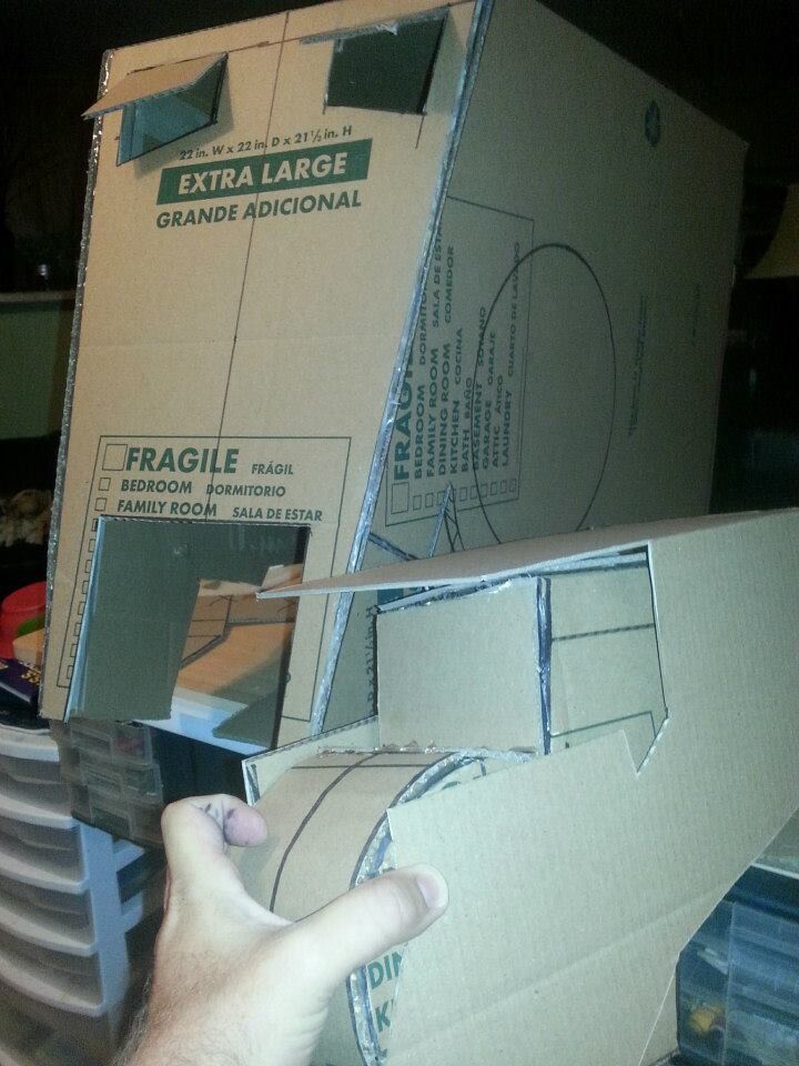 Star Wars AT-ST costume made out of cardboard. By Dale Jackson | StratoArt.com