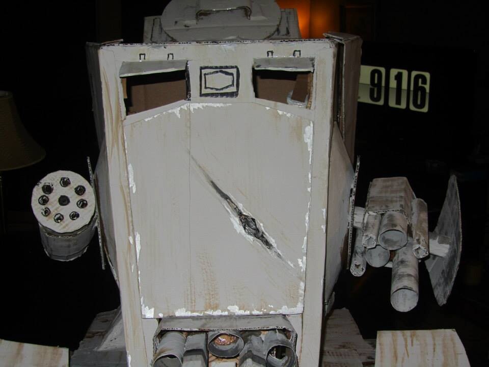 Star Wars AT-ST costume made out of cardboard. By Dale Jackson | StratoArt.com