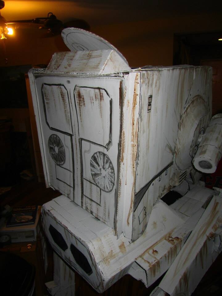 Star Wars AT-ST costume made out of cardboard. By Dale Jackson | StratoArt.com