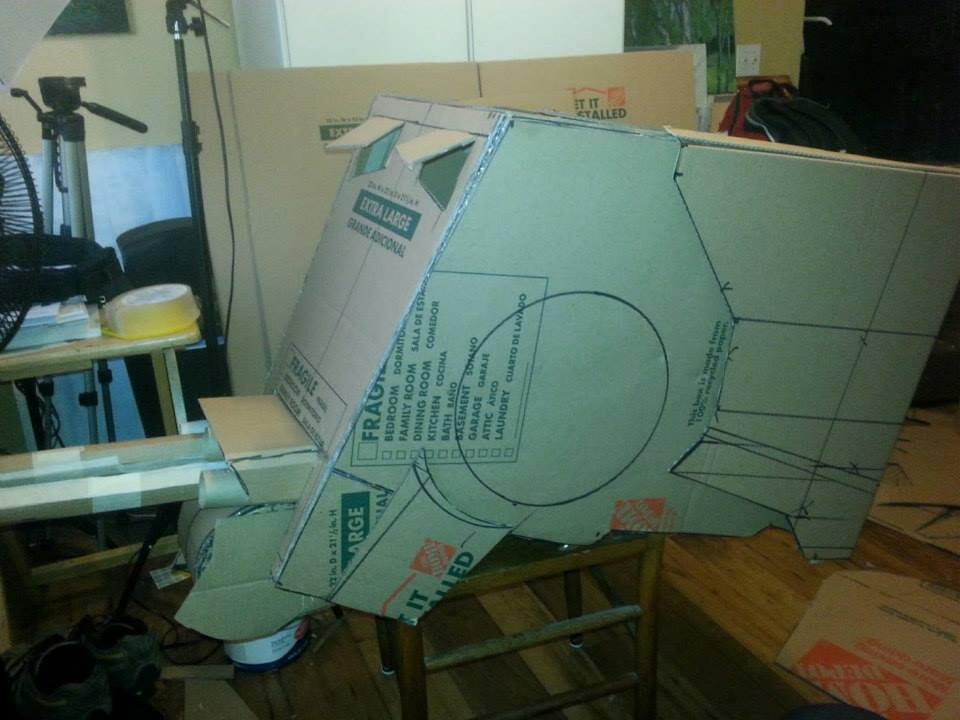 Star Wars AT-ST costume made out of cardboard. By Dale Jackson | StratoArt.com