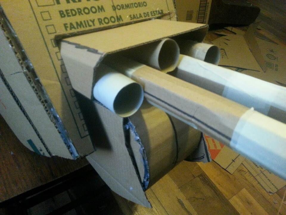 Star Wars AT-ST costume made out of cardboard. By Dale Jackson | StratoArt.com