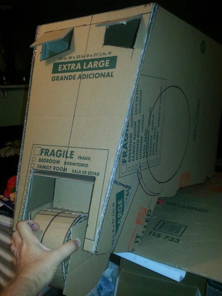 Star Wars AT-ST costume made out of cardboard. By Dale Jackson | StratoArt.com