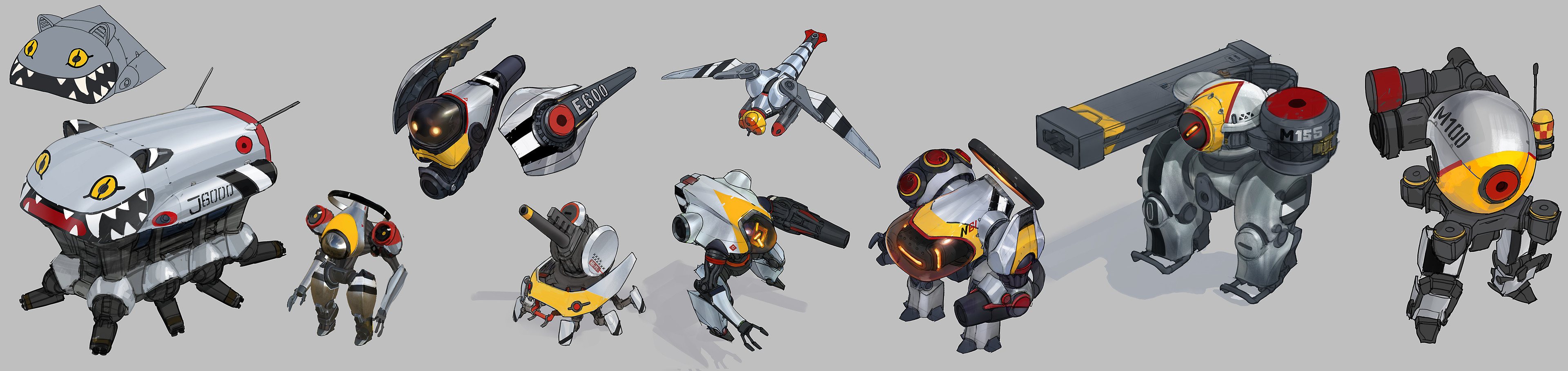 Retro warplane color scheme, taking advantage of the material adjustments we were able to make with our army color system.