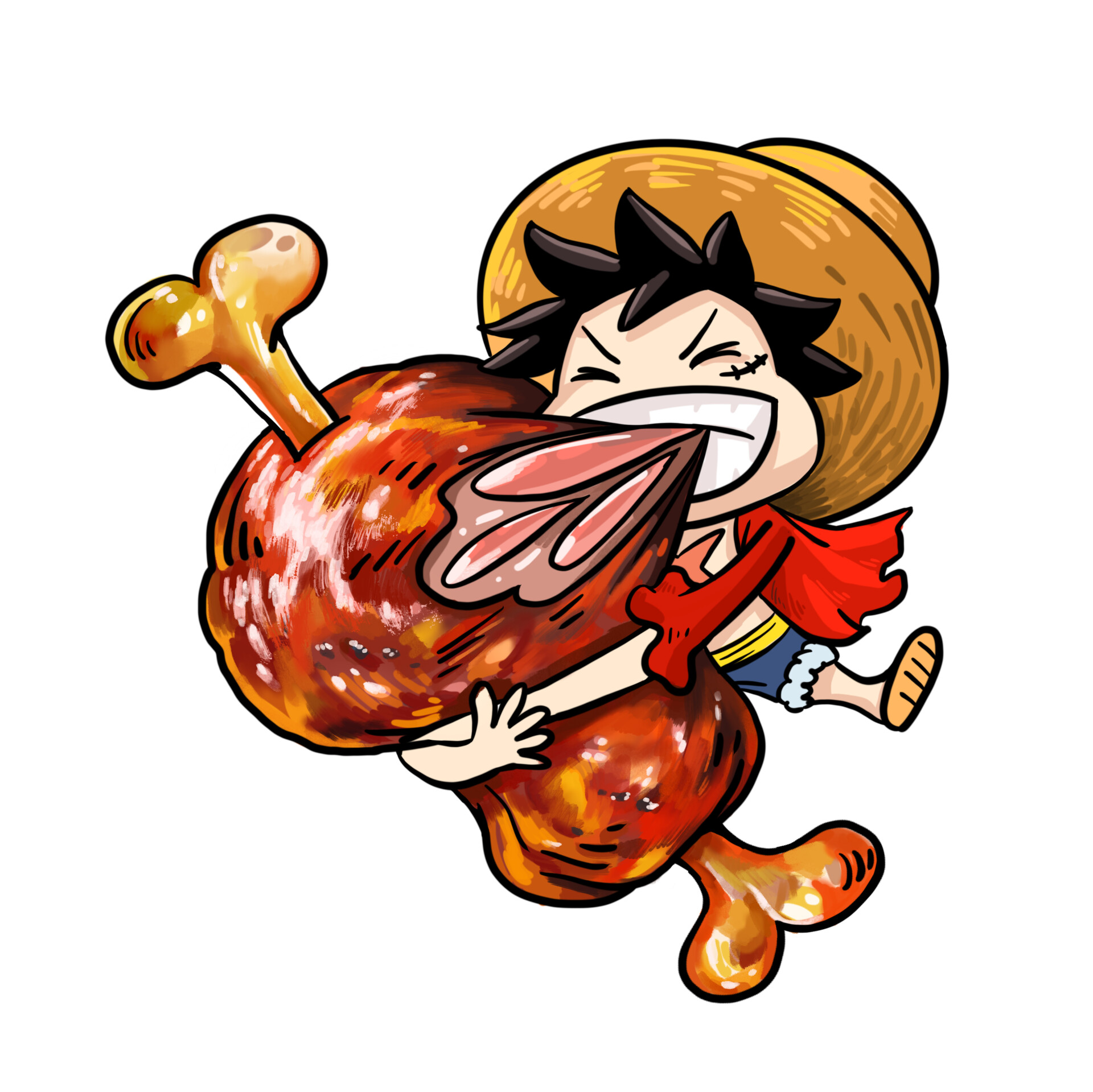 ArtStation - One Piece Chibi Foodies – Fanart Series, image size:1920x1919