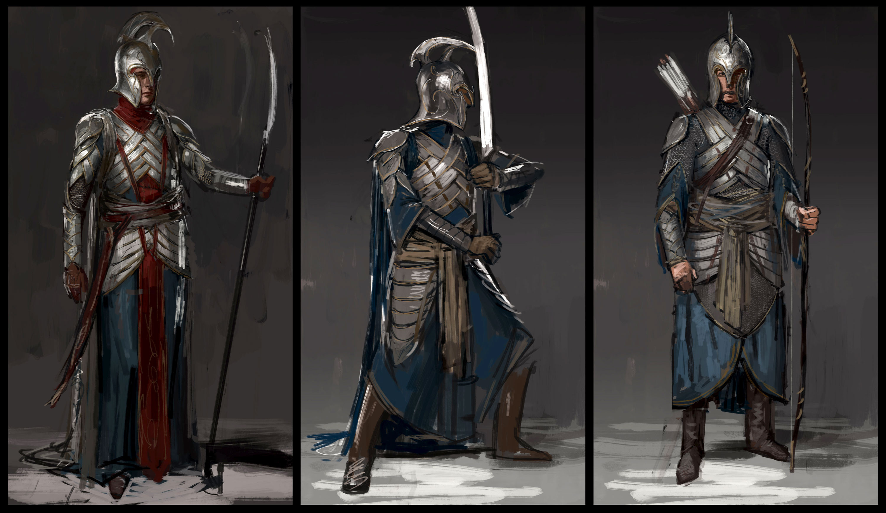 Early iterations on Rivendell Warrior and Archer