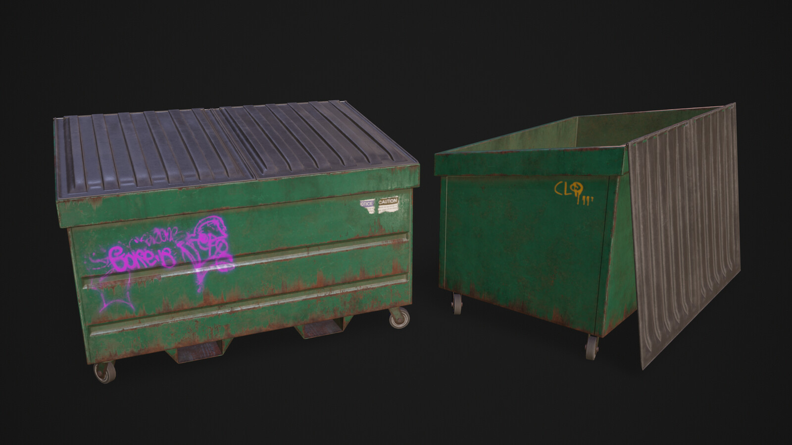 custom dumpster for the scene