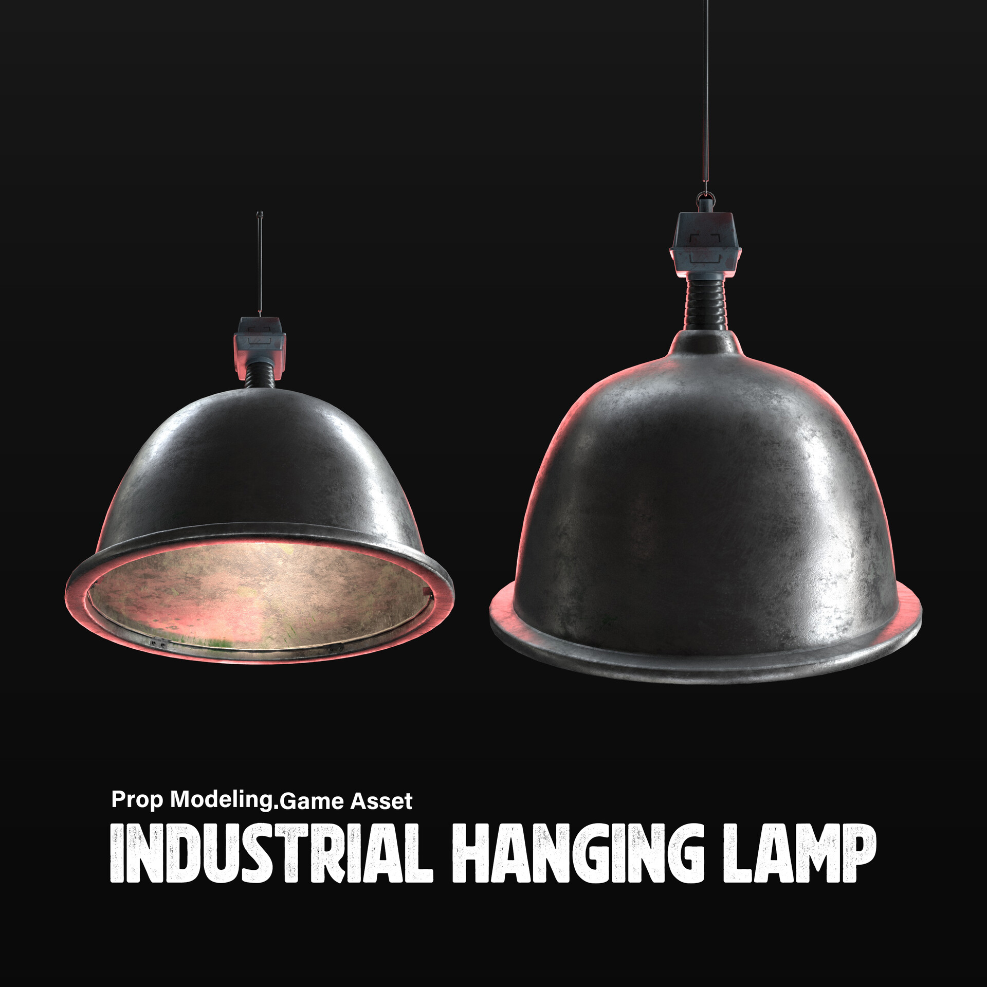 ArtStation - Industrial Hanging Lamp – Game Ready Prop